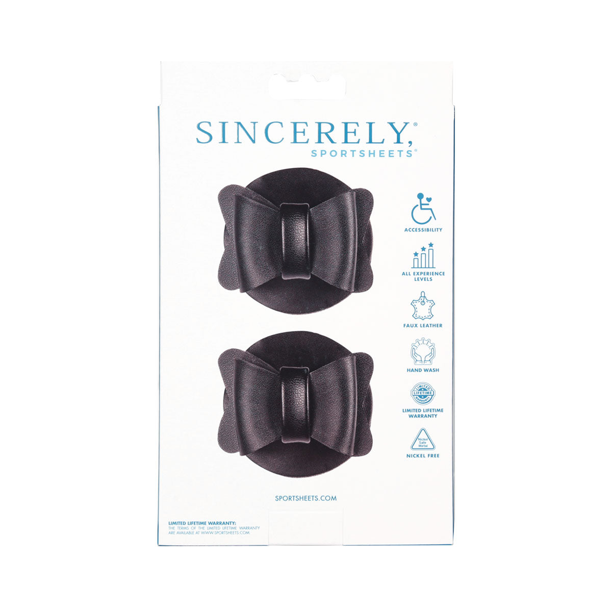 Sportsheets - Sincerely Bow Tie Pastie -  Black