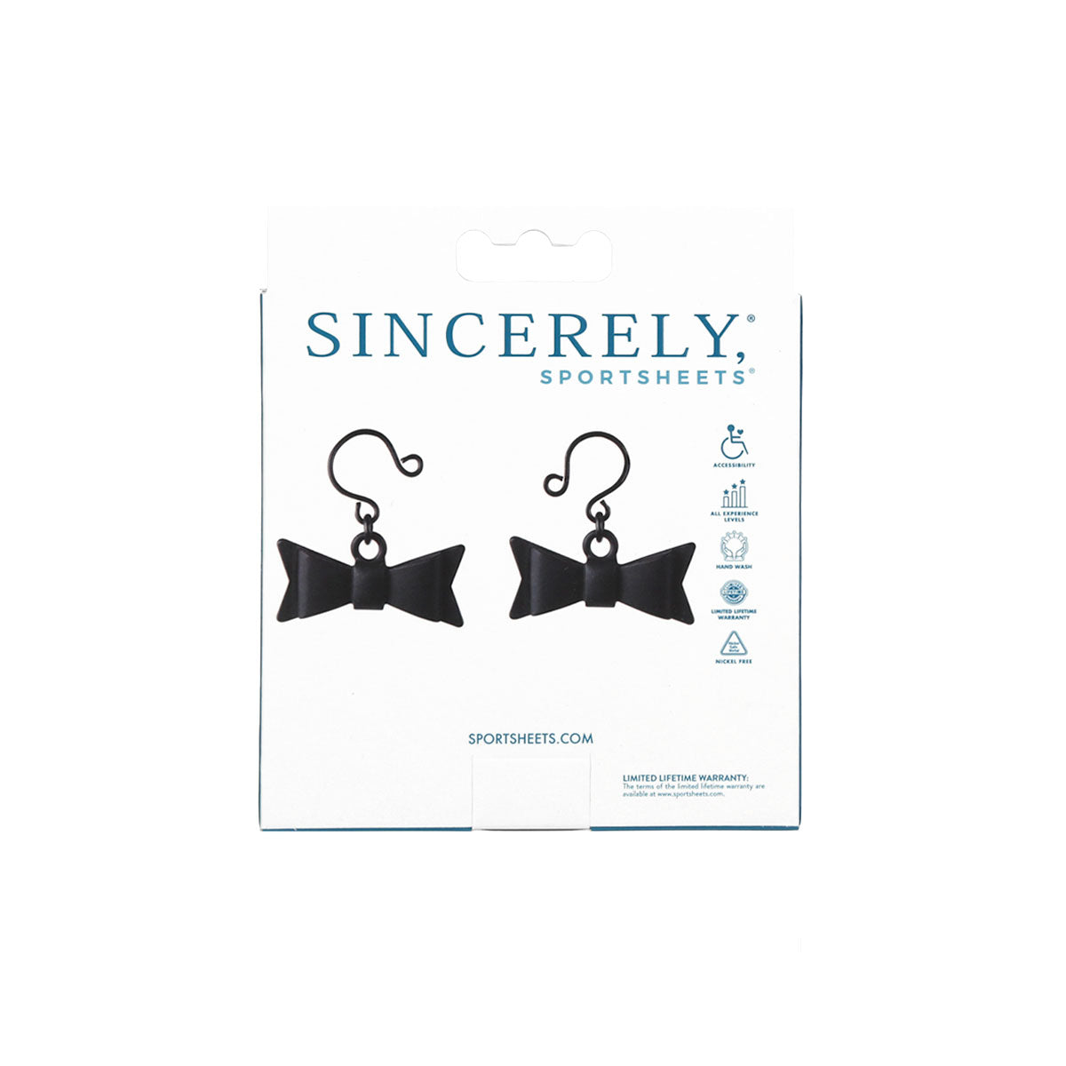 Sportsheets - Sincerely - Bow Tie Nipple Jewelry - Black