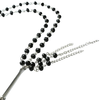 Sportsheets Sincerely Black Jewelled Tweezer Nipple Clips