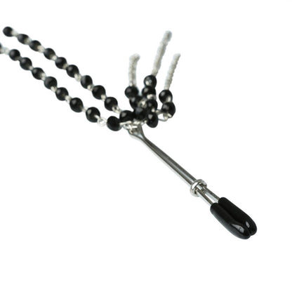 Sportsheets Sincerely Black Jewelled Tweezer Nipple Clips