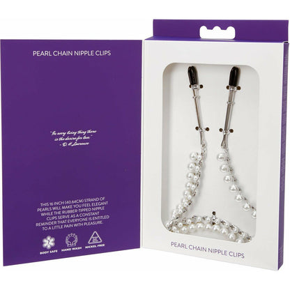 Sportsheets Sincerely - Pearl Chain Tweezer Nipple Clips
