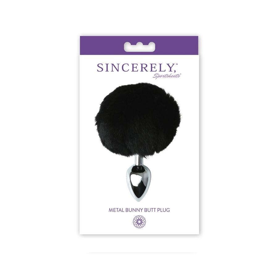 Sportsheets Metal Bondage Bunny Butt Plug - Black