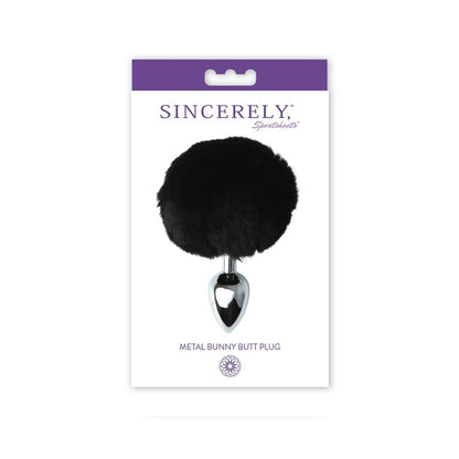 Sportsheets Metal Bondage Bunny Butt Plug - Black