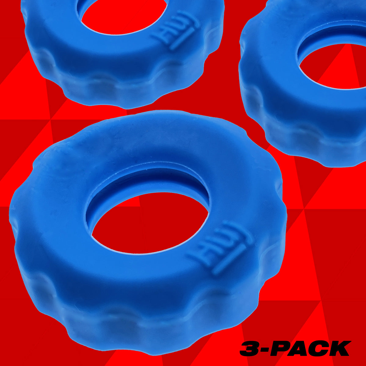 Oxballs - Hünkyjunk™ - Super Huj No Roll C-Rings – 3 pk – Teal