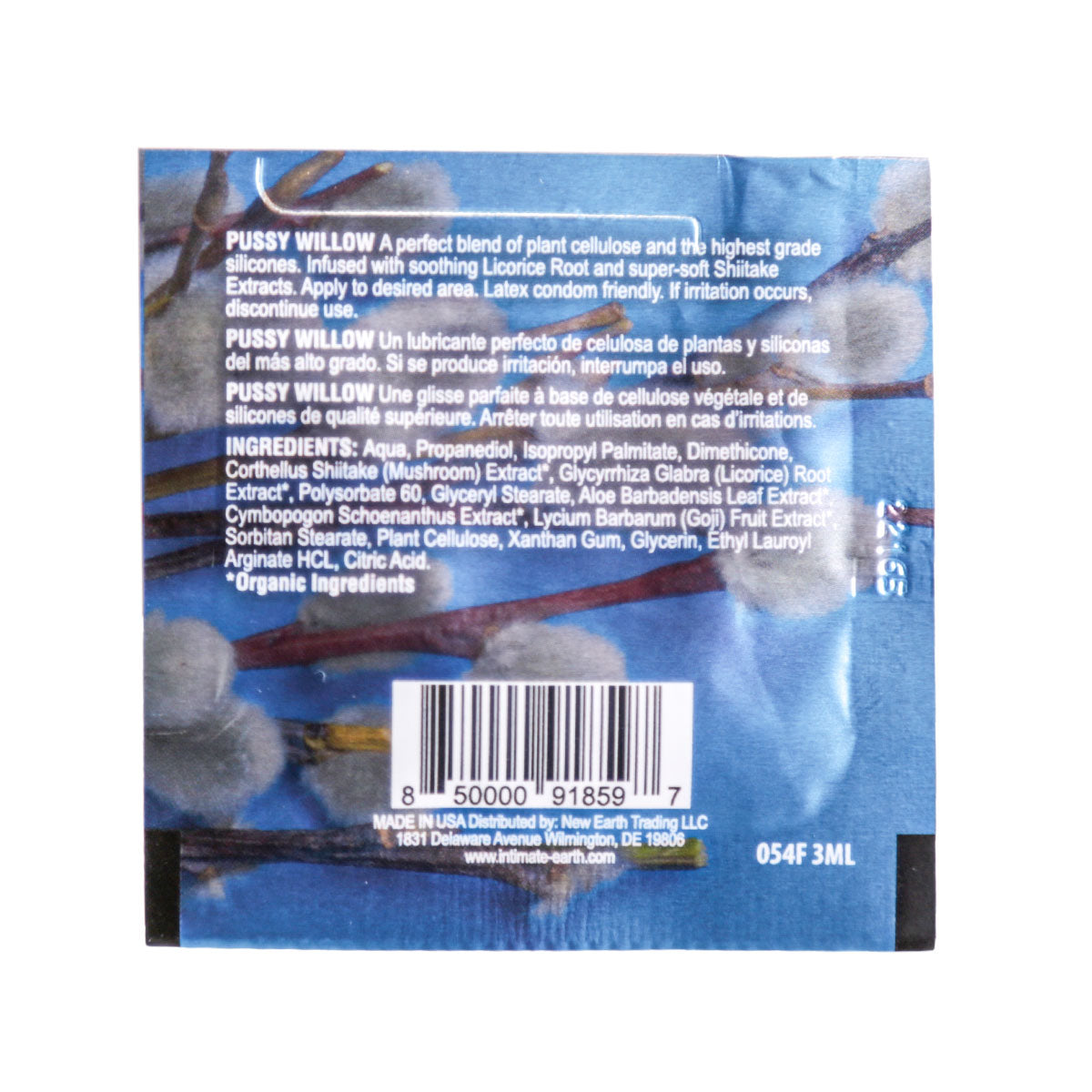 Intimate Earth Pussy Willow Silk Hybrid Glide – Pillow Pack 3mL