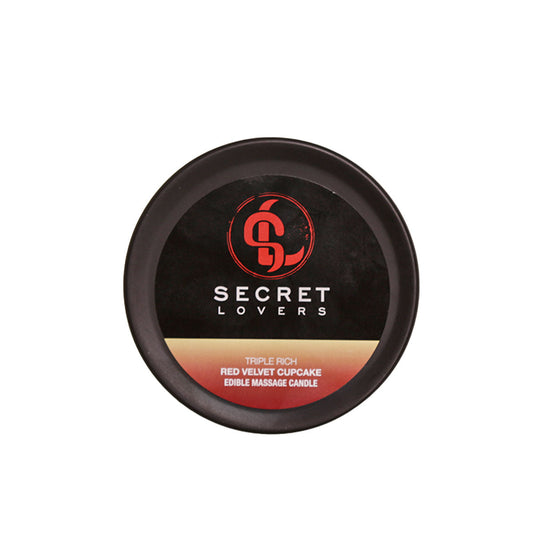 Secret Lovers Triple Rich Massage Oil Candles - Red Velvet Cupcake