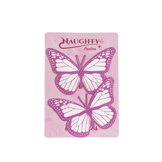 Naughty Glossy Holographic Butterfly Nipple Pasties