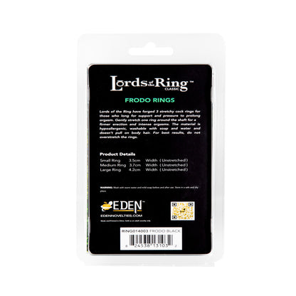 Lords of the Ring Collection - Frodo Rings Black - 3 Pack