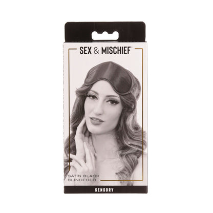 Sportsheets Sex & Mischief - Satin Blindfold - Black