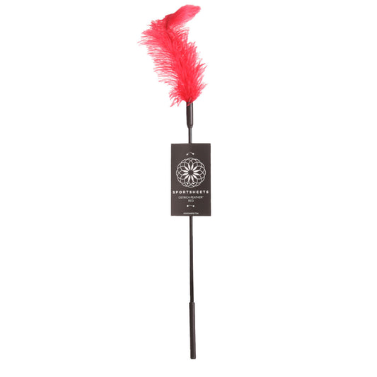 Sportsheets Ostrich Feather Tickler - Red