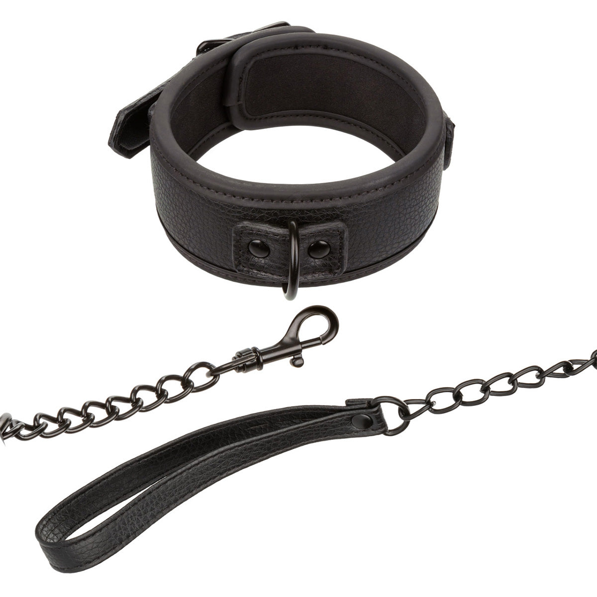 CalExotics® Nocturnal Collection Collar & Leash - Black