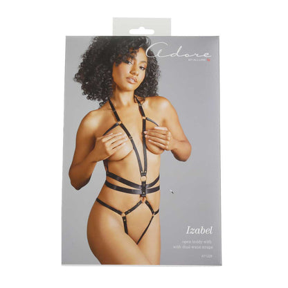 Adore By Allure - Izabel - Open Teddy With Dual Waist Straps - Black - OS