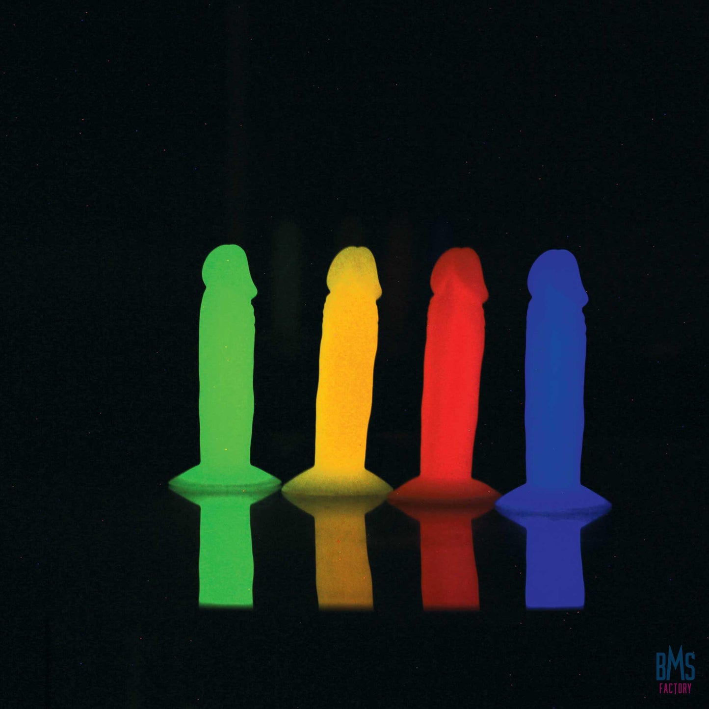 Addiction - Silly Willy – Glow in the Dark -  3.3” Silicone Dildo - 12 pcs