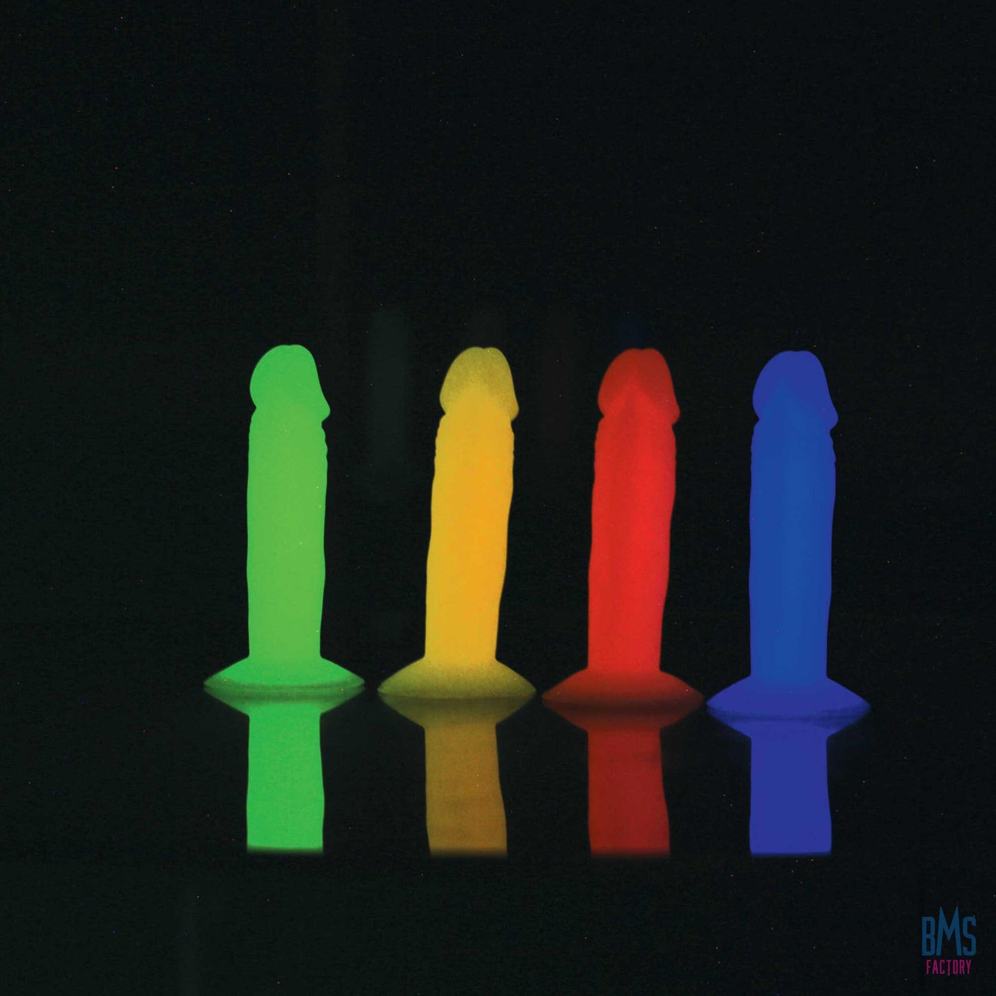 Addiction - Silly Willy – Glow in the Dark -  3.3” Silicone Dildo - 12 pcs