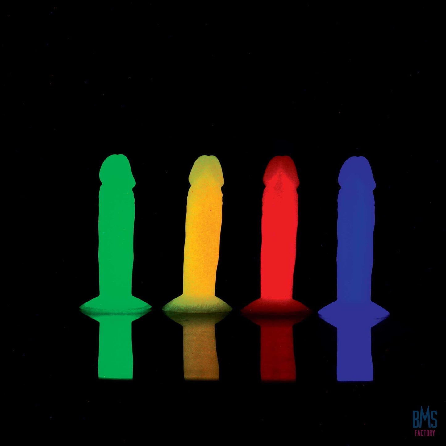Addiction - Silly Willy – Glow in the Dark -  3.3” Silicone Dildo - 12 pcs