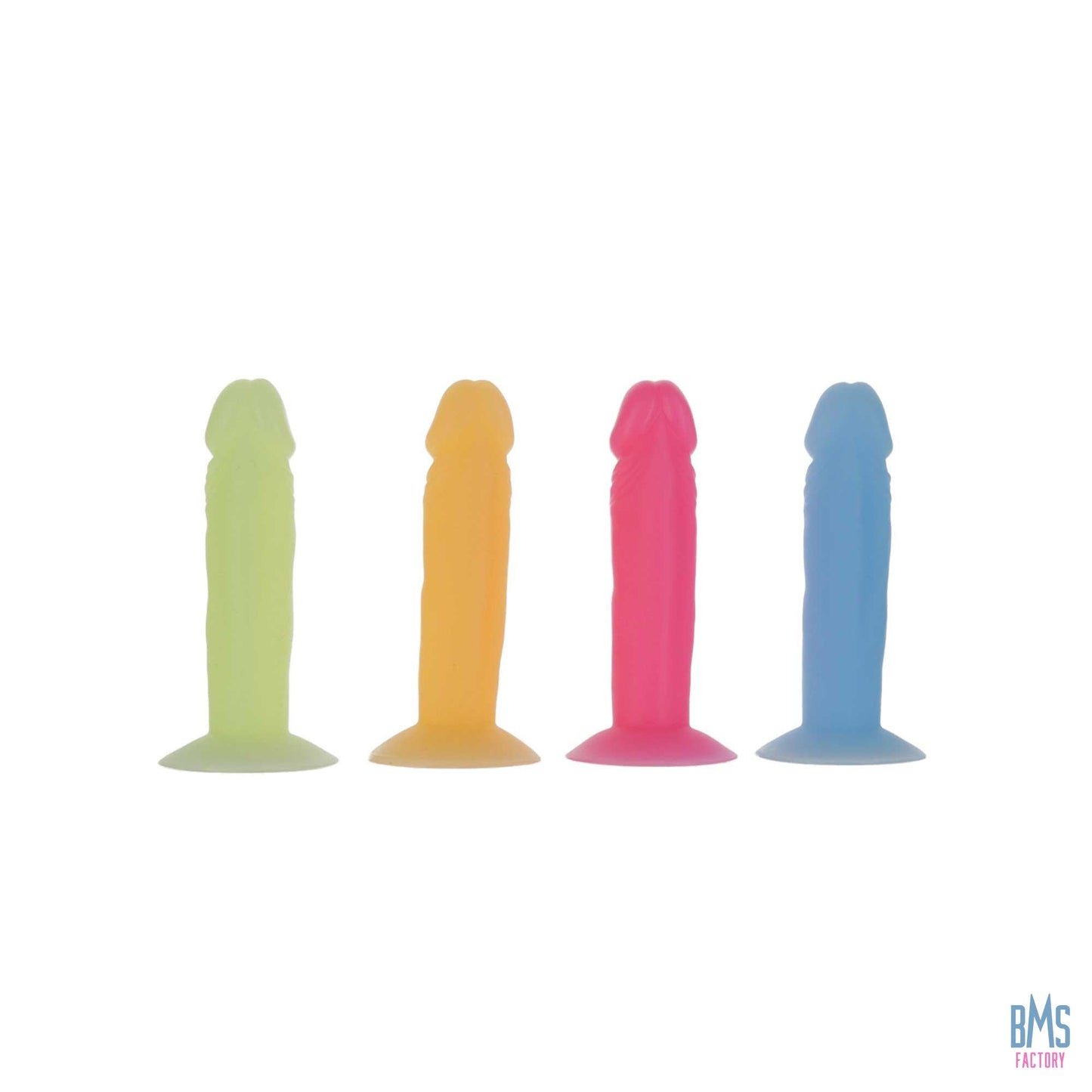 Addiction - Silly Willy – Glow in the Dark -  3.3” Silicone Dildo - 12 pcs