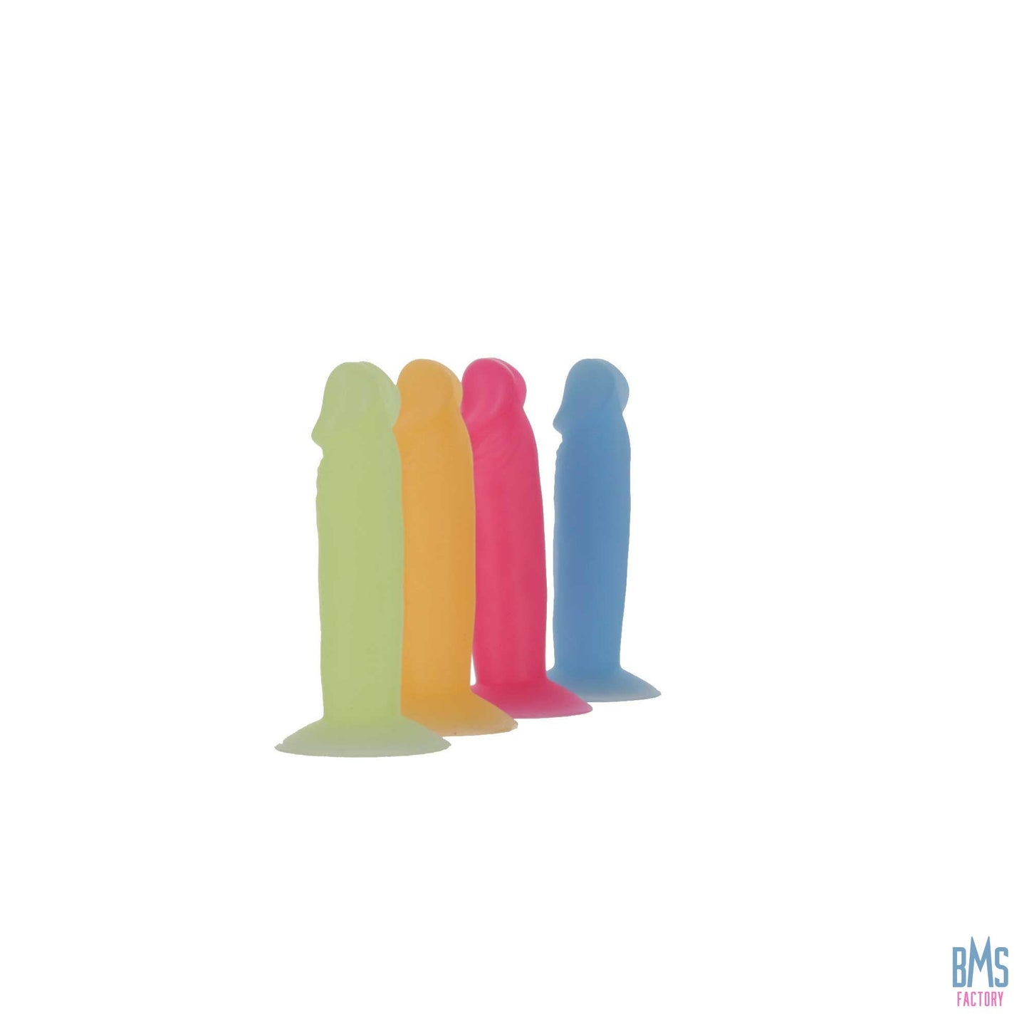 Addiction - Silly Willy – Glow in the Dark -  3.3” Silicone Dildo - 12 pcs