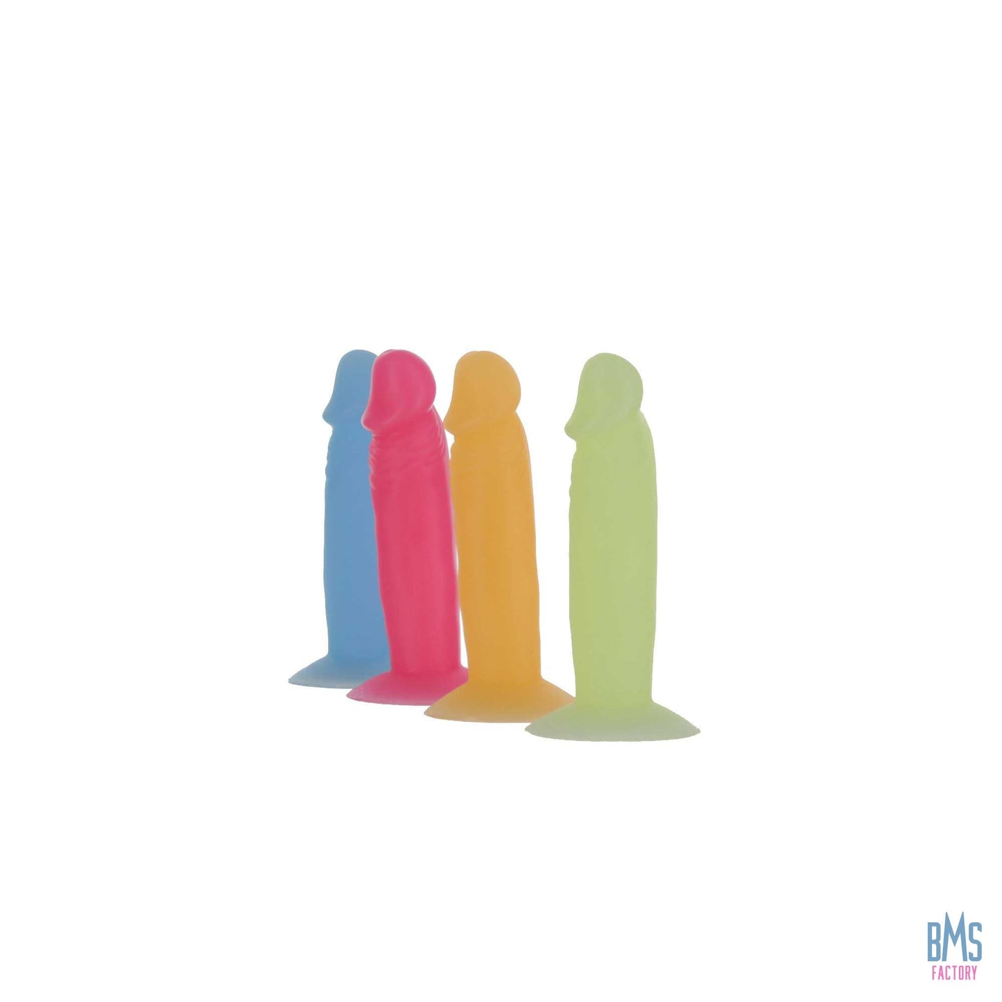 Addiction - Silly Willy – Glow in the Dark -  3.3” Silicone Dildo - 12 pcs