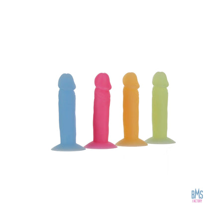 Addiction - Silly Willy – Glow in the Dark -  3.3” Silicone Dildo - 12 pcs