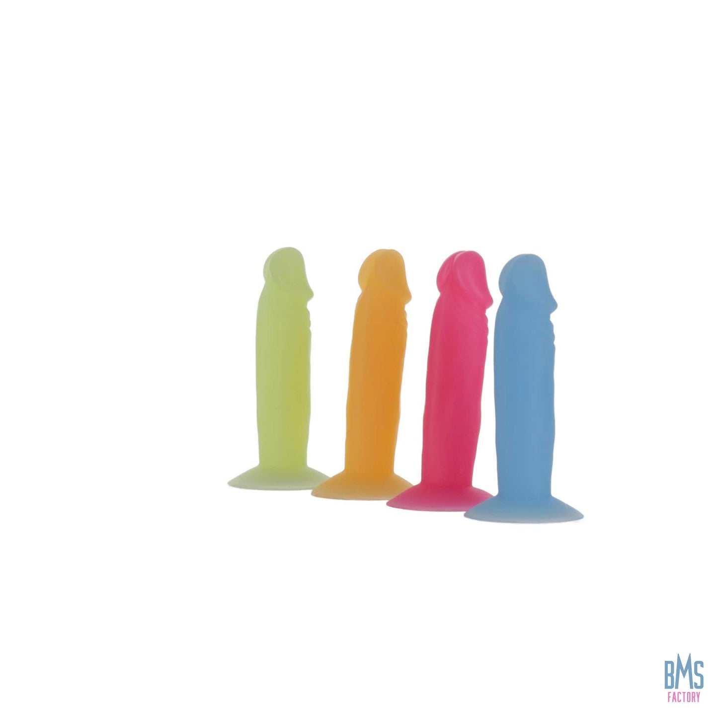 Addiction - Silly Willy – Glow in the Dark -  3.3” Silicone Dildo - 12 pcs