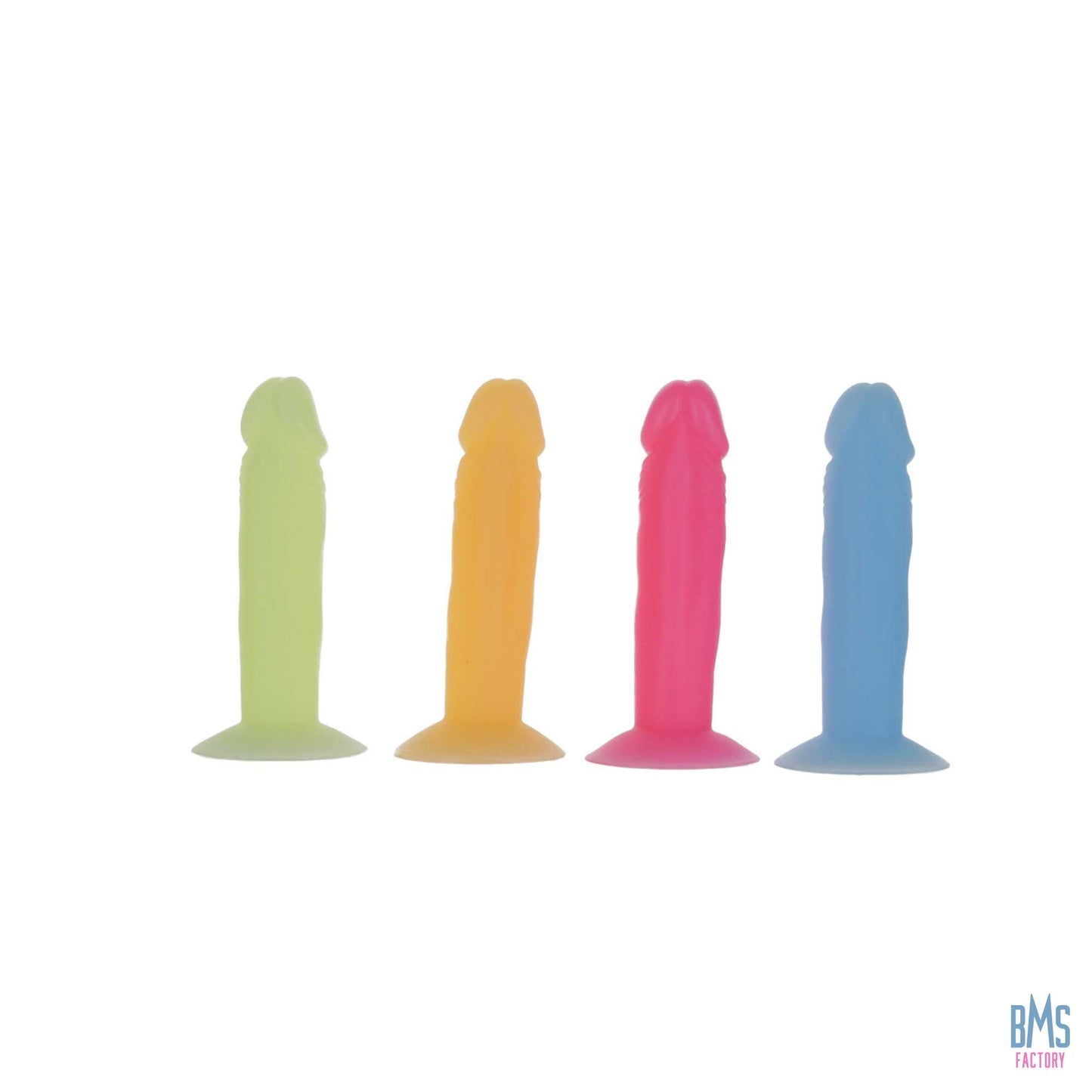 Addiction - Silly Willy – Glow in the Dark -  3.3” Silicone Dildo - 12 pcs