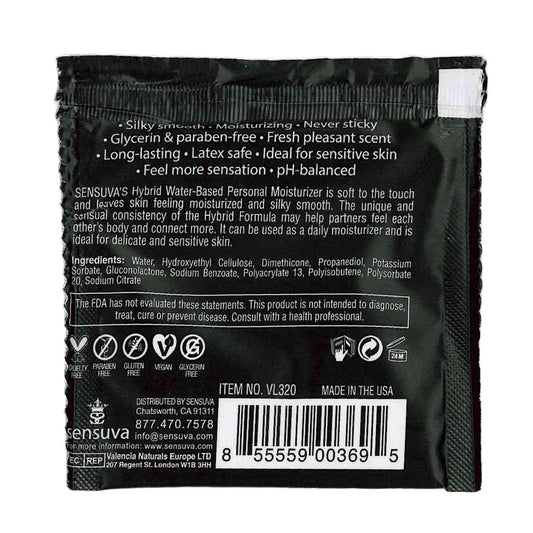 Sensuva - Hybrid Formula Personal Moisturizer - Original - Foil 6ml/0.20 fl oz.