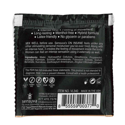 Sensuva – Ultra-Stimulating ON INSANE - Original - Foil 6ml/0.20 fl oz.