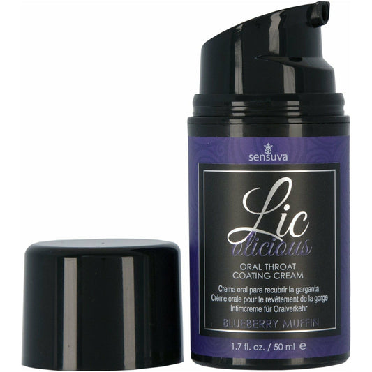 Sensuva Licolicious – Flavoured Throat Coating Cream – 1.7 oz - Blueberry Muffin
