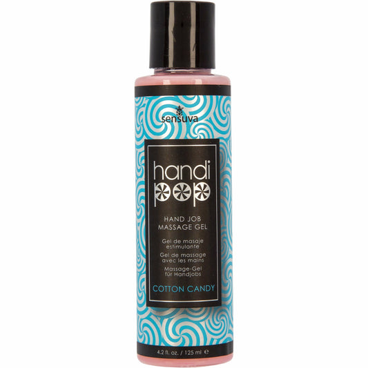 Sensuva HandiPop – Edible Handjob Massage Gel – 4.2 oz - Cotton Candy