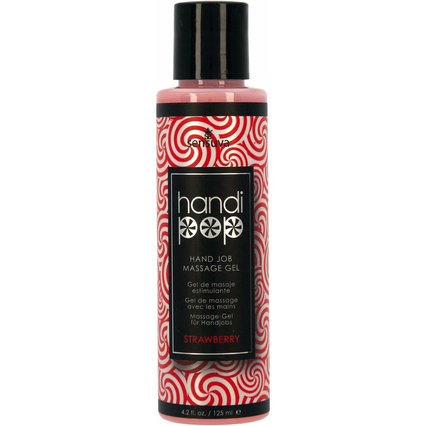 Sensuva HandiPop – Edible Handjob Massage Gel – 4.2 oz - Strawberry