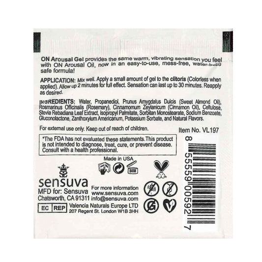Sensuva - ON - For Her - Arousal Gel - Coffee Cake - Foil 4ml/0.13 fl oz.