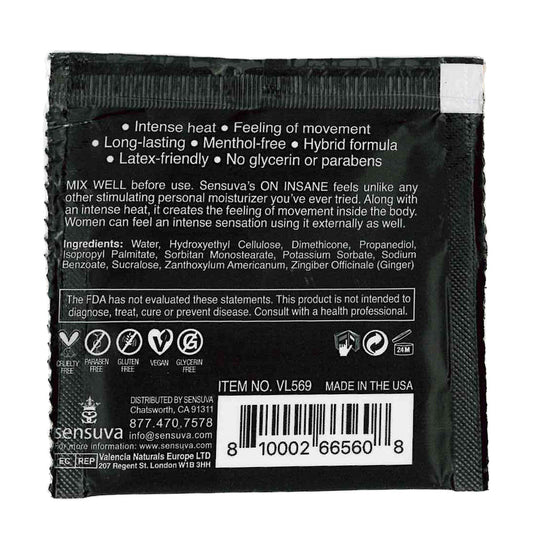 Sensuva - Ultra-Stimulating ON INSANE - Cotton Candy - Foil 6ml/0.20 fl oz.