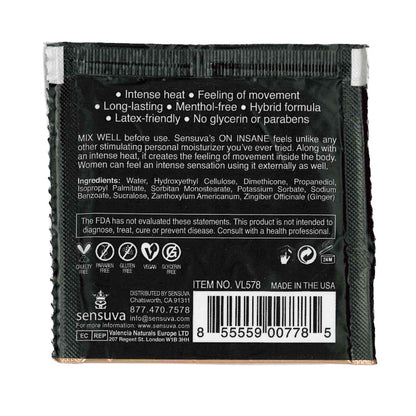 Sensuva – Ultra-Stimulating ON INSANE - Cinnabun - Foil 6ml/0.20 fl oz.