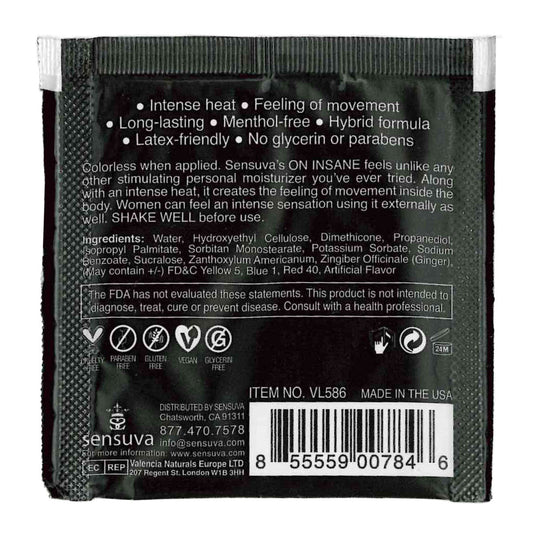 Sensuva - Ultra-Stimulating ON INSANE - Caramel Apple - Foil 6ml/0.20 fl oz.