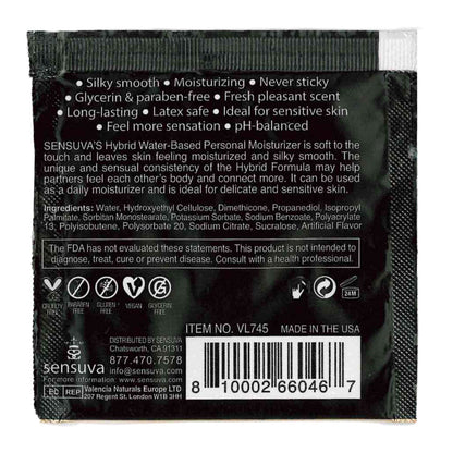 Sensuva – Hybrid Formula Personal Moisturizer - Strawberry - Foil 6ml/0.20 fl oz.