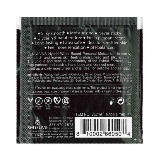 Sensuva - Hybrid Formula Personal Moisturizer - Salted Caramel - Foil 6ml/0.20 fl oz.