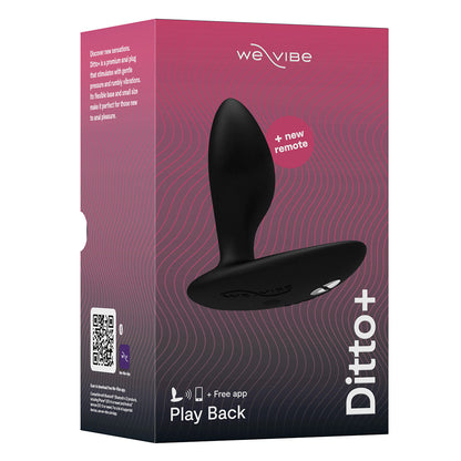 We-Vibe® - Ditto+ - Vibrating Anal Plug with Remote - Satin Black
