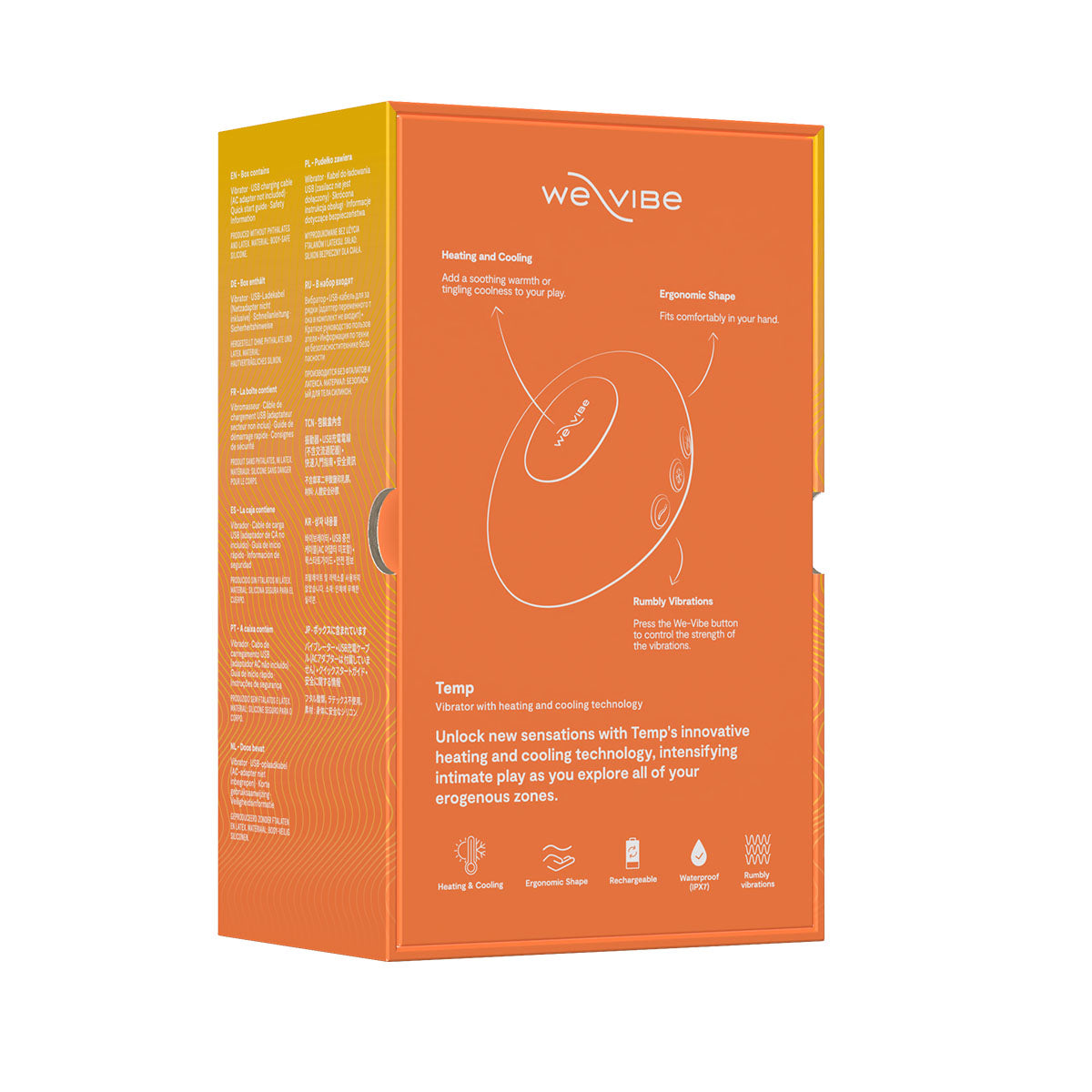 We-Vibe® Temp Heating & Cooling Massager – Tangerine