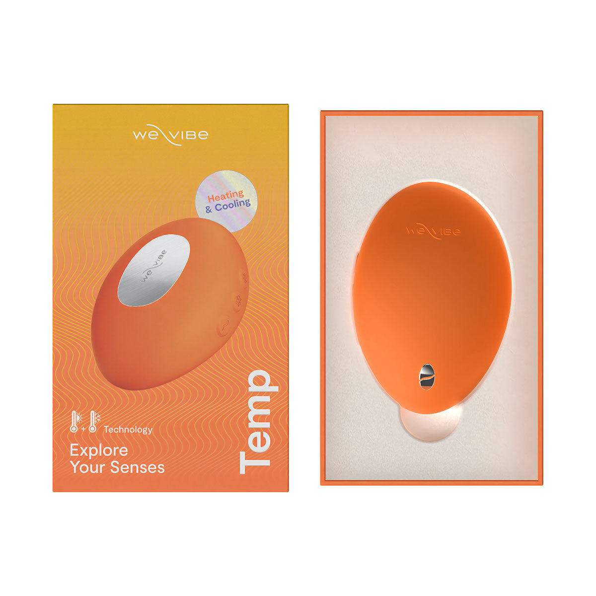 We-Vibe® Temp Heating & Cooling Massager – Tangerine