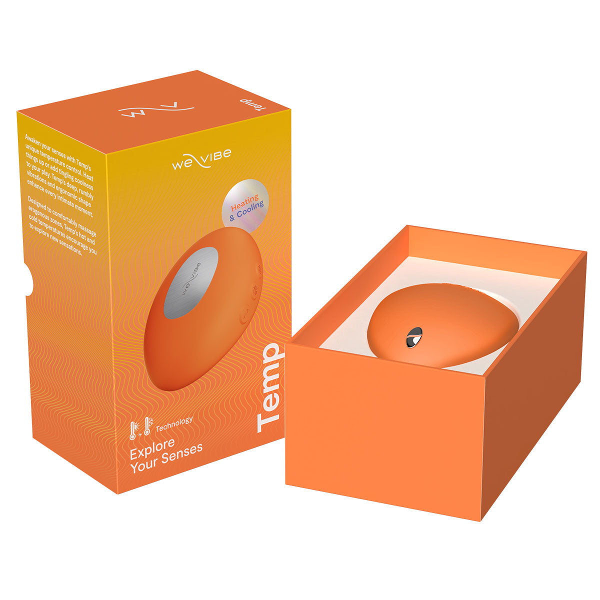 We-Vibe® Temp Heating & Cooling Massager – Tangerine