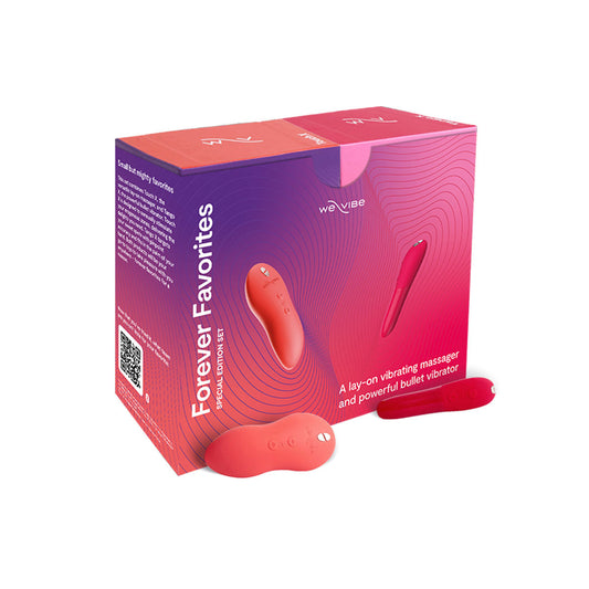 We-Vibe - Forever Favorites – Lay-On Vibrating Massager & Bullet Vibrator Special Edition Set – Red/Coral