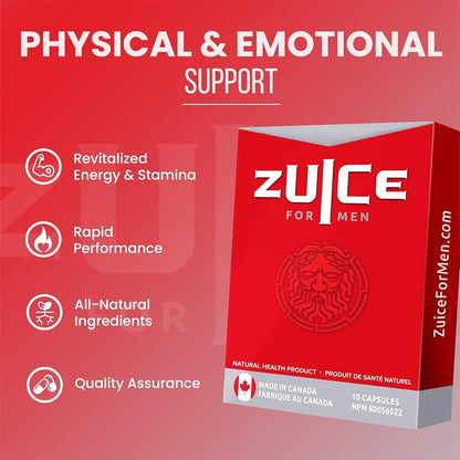 ZUICE for Men Male Enhancement Formulate- 10 capsules