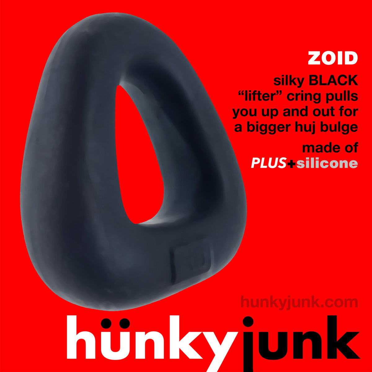 Oxballs - Hünkyjunk™ - Zoid Lifter Bulge Cockring – Black