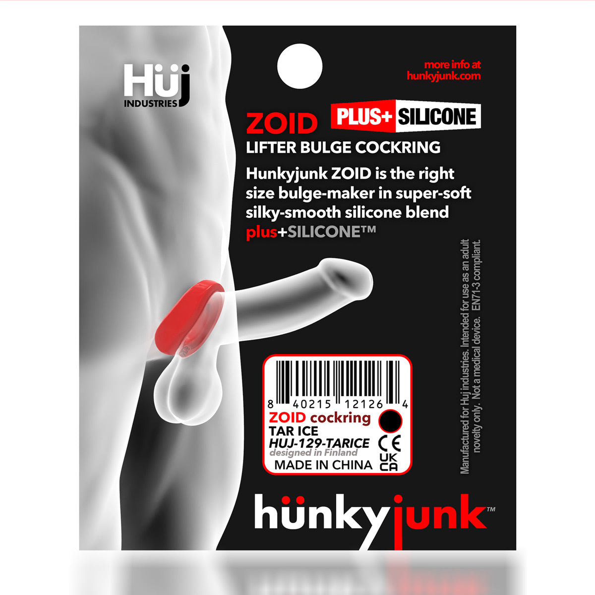 Oxballs - Hünkyjunk™ - Zoid Lifter Bulge Cockring – Black