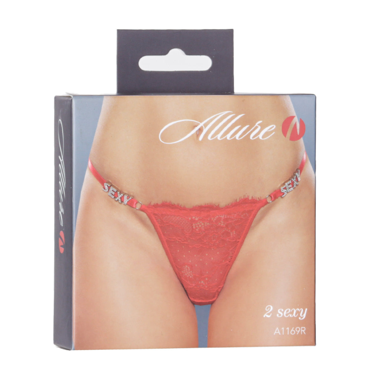 Allure 2 Sexy Thong – Red – One Size Fits Most