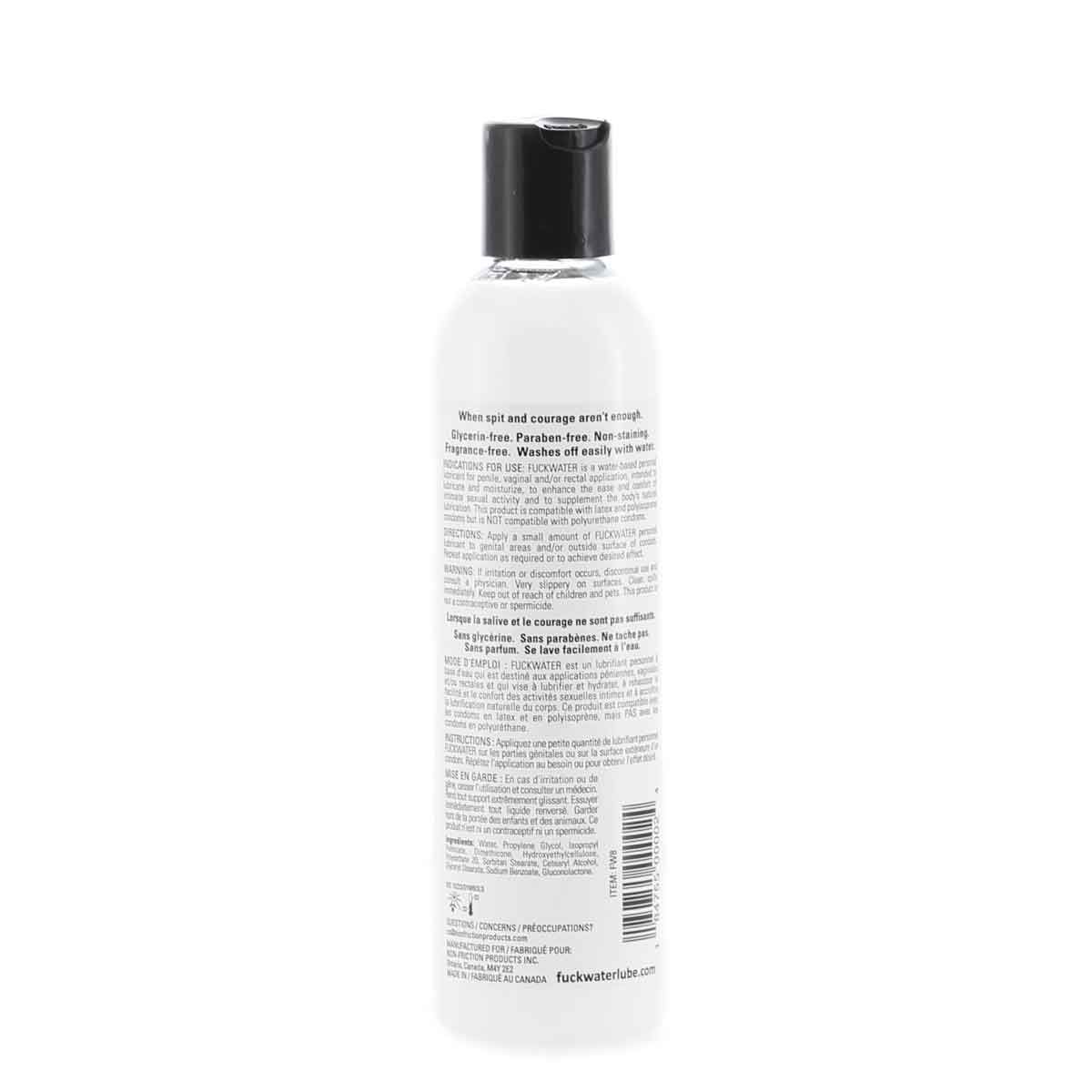 Fuck Water - White Water-Based Personal Lubricant - 16oz/480ml