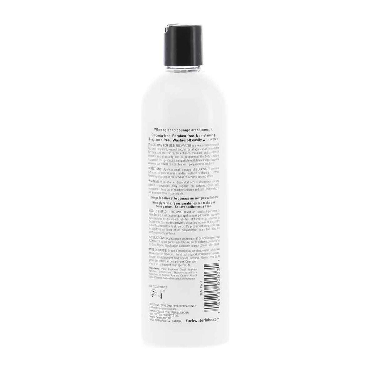 Fuck Water - White Water-Based Personal Lubricant - 8oz/240ml