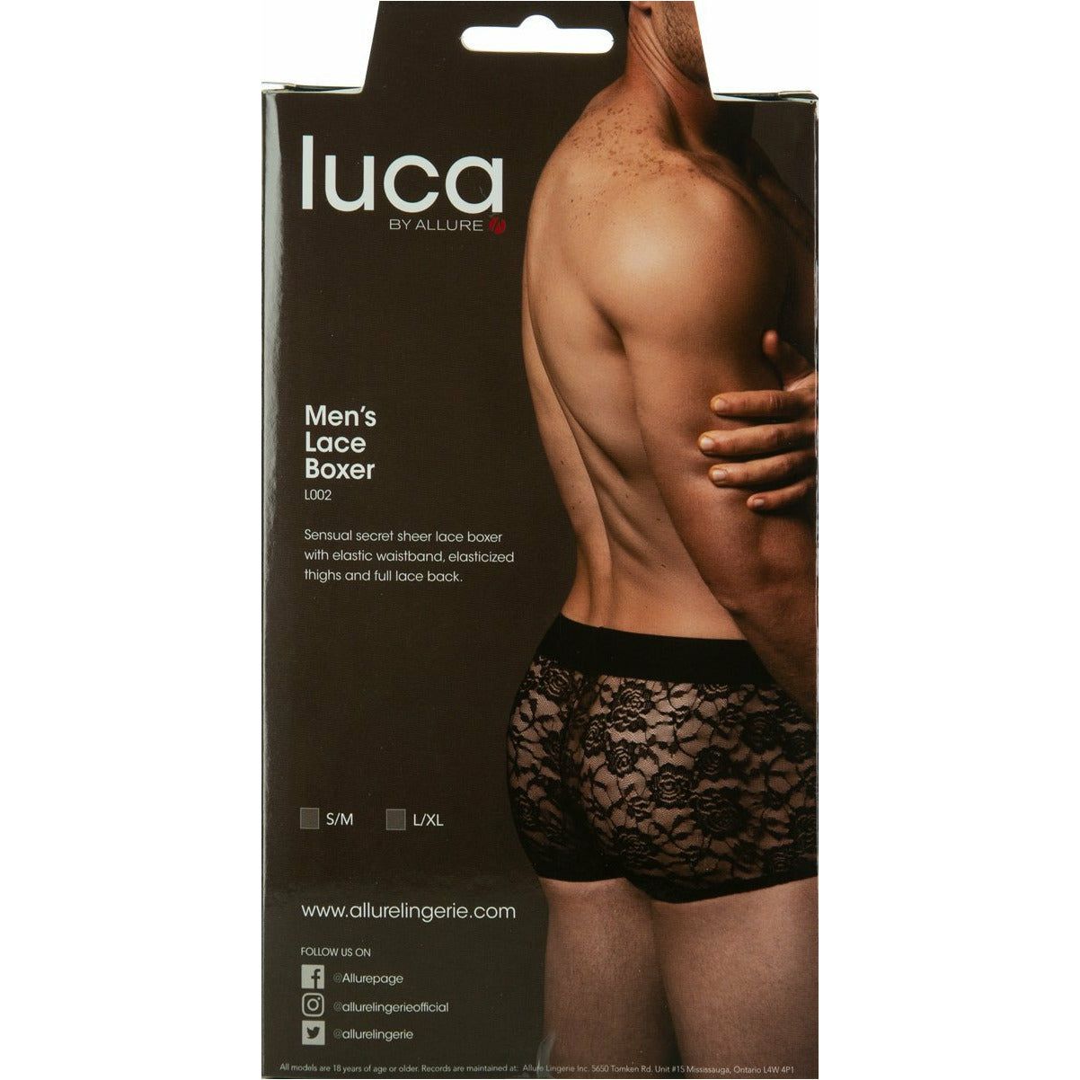 Luca By Allure - Men's Lace Boxer - S/M