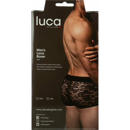 Luca By Allure - Men’s Lace Boxer - Black - L/XL