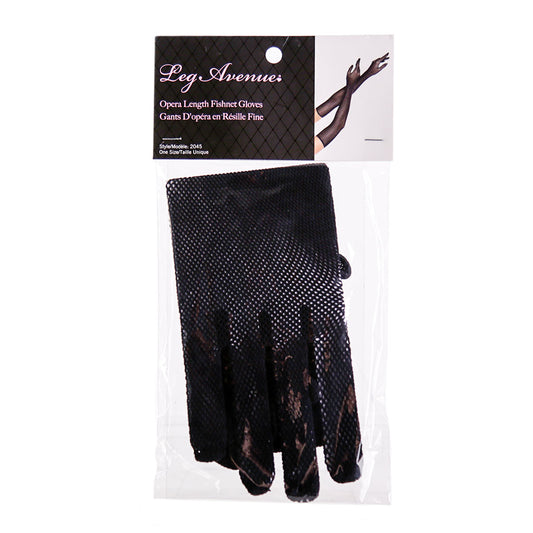 Leg Avenue Opera Length Gloves Black – One Size Fits Most
